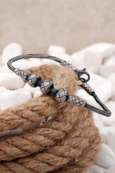 Sümer Telkari Kazaziye Işlemeli Sarma Elişi Gümüş Erkek Bileklik 3820