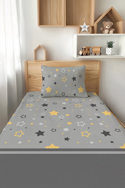 Talia Home طقم بيكيه للأطفال بنمط نجوم فردية - TLAP-139