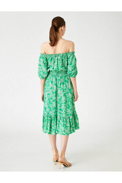 Koton Γυναικείο Μίντι Φόρεμα με ανοιχτό μπαλόνι 2sak80192ew