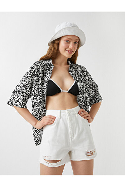 Koton Φλοράλ εμπριμέ κοντομάνικο πουκάμισο