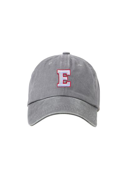 ŞapkaMania Washable Baseball Cap with E College Font and Letter