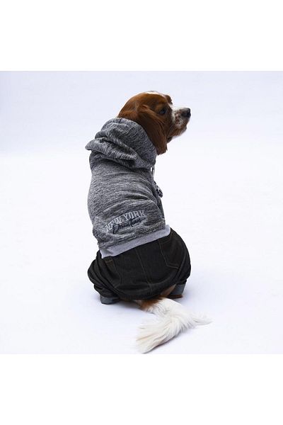 Pawstar Black New York Dog Jumpsuit Dog Outfit Cat Outfit