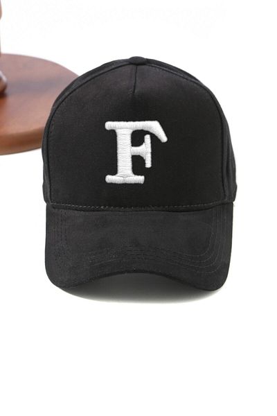 ŞapkaMania Luxury Gabardine Baseball Cap with Letter F