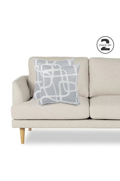 Donetella 2- Pieces Modern 45x45 Throw Pillow Cover - Decorative Covers for Cushions, Filling Not Included