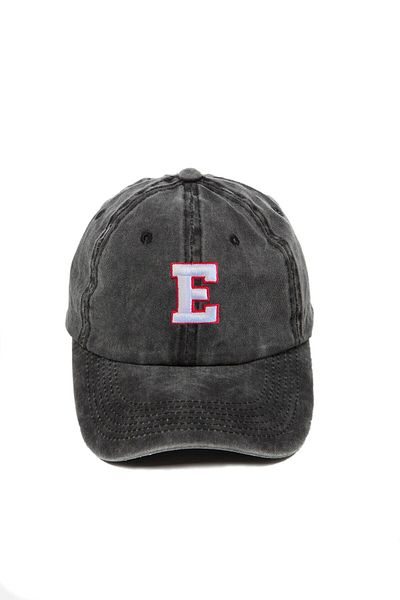ŞapkaMania Washable Baseball Cap with E College Font and Letter