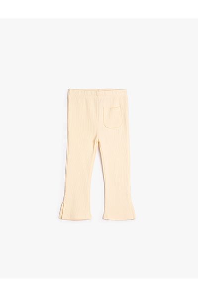 Koton Basic-Strumpfhose mit spanischem Bein, Camisole, elastische Taille, Baumwolle