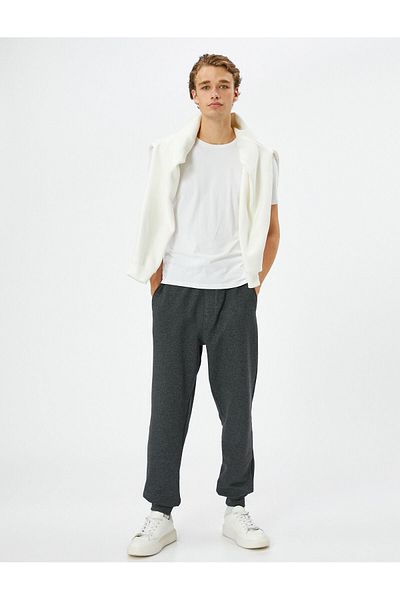 Koton Jogger-Jogginghose mit Spitzenbund und Taschendetail
