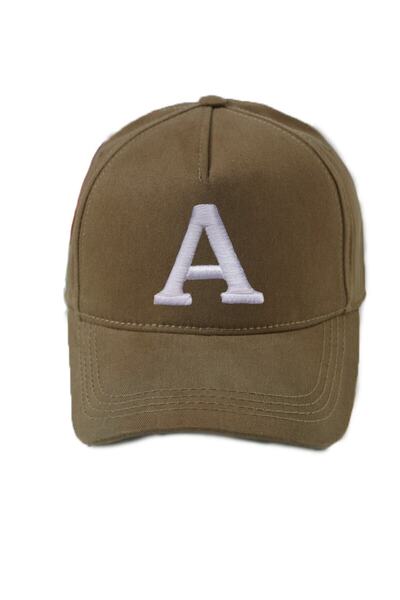 ŞapkaMania Șapcă de baseball din gabardină de lux cu litera A albă