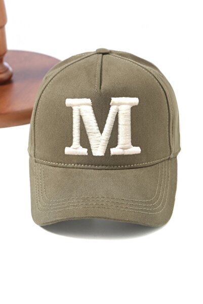 ŞapkaMania Şapcă de baseball din gabardină de lux cu litera M