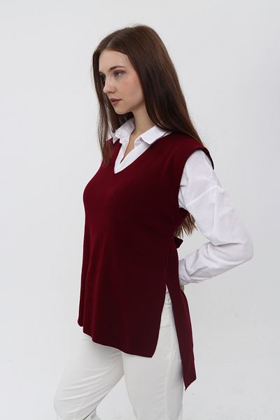 MA ananas Women's V-Neck Belted Long Knitwear Sweater