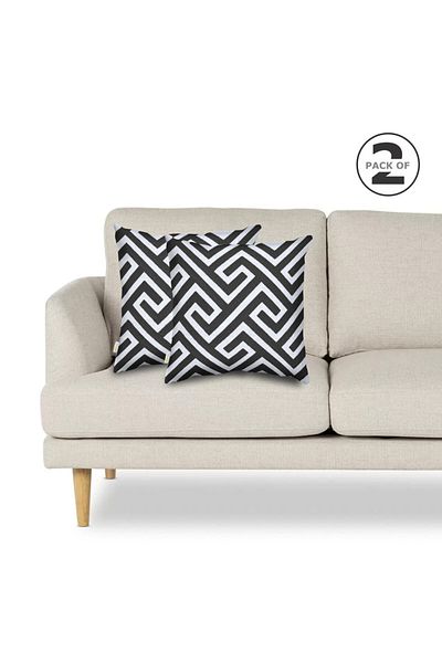 Donetella 2- Pieces Modern 45x45 Throw Pillow Cover - Decorative Covers for Cushions, Filling Not Included