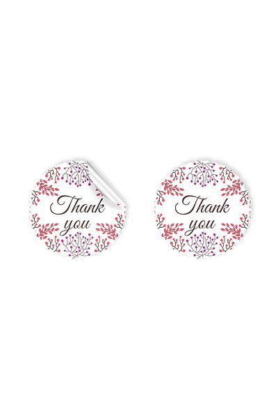 anka design 48 Pieces of Art Stickers - Packaging and Shipping Labels (4X4Cm) - Thank You - 01