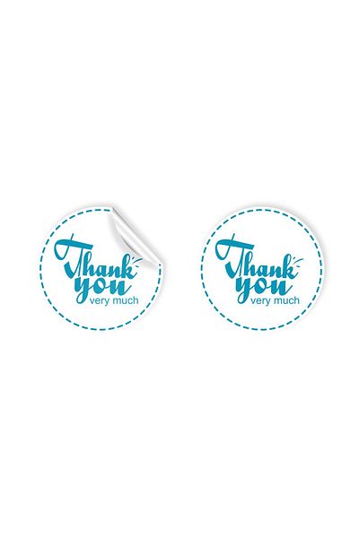 anka design 48 Pieces of Art Stickers - Packaging and Shipping Labels (4X4Cm), Thank You Very Much