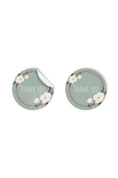 anka design 48 Pieces of Art Stickers and Cargo Labels - Thank You - 04