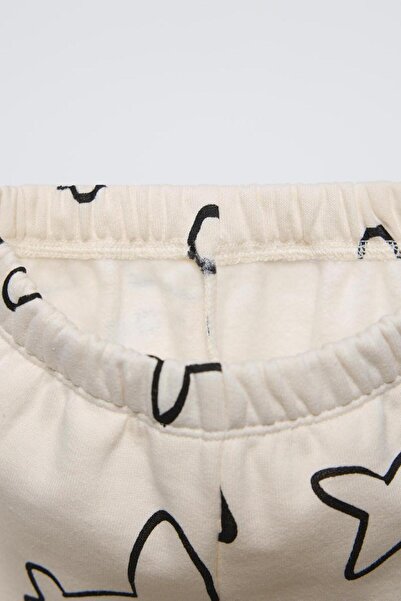 Magu Airplane Pattern Ecru Winter Cotton Sweatshirt Tracksuit Bottom-Top Suit Boy