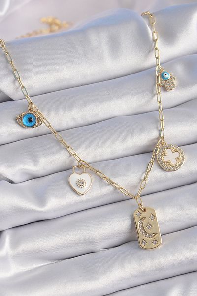 Skygo Zircon Stone Detailed Gold Color Multi Figure Model - Tj-Bko9301