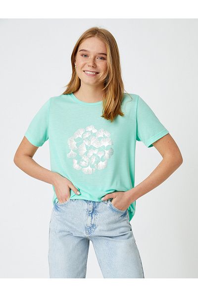 Koton Tricou imprimat cu mânecă scurtă cu decolteu