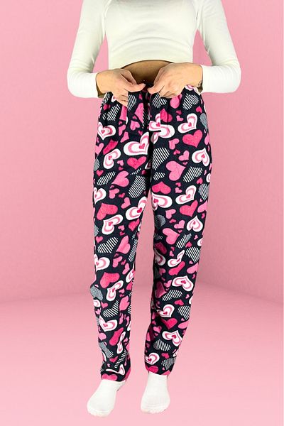 Farya Home Polar Polka Dot Luxury Soft Winter Plush Pantaloni de pijama