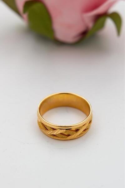 latif kuyumcu 22 Ayar Altın Kalemli Alyans Nişan Yüzüğü LKYZK1531