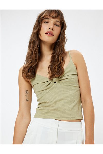 Koton Strukturiertes Träger-Tanktop – Knotendetail