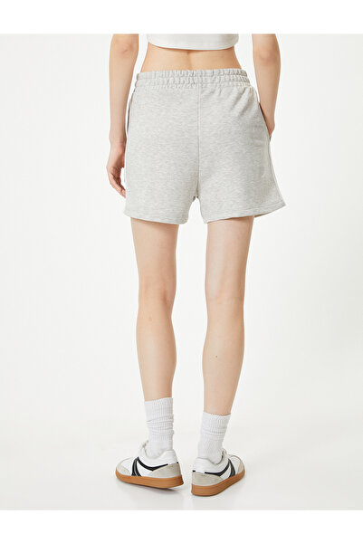 Koton Mini Şort Yüksek Bel Yandan Çizgi Detaylı Cepli