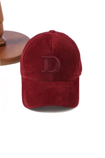 ŞapkaMania Șapcă din piele intoarsa cu litere în relief D