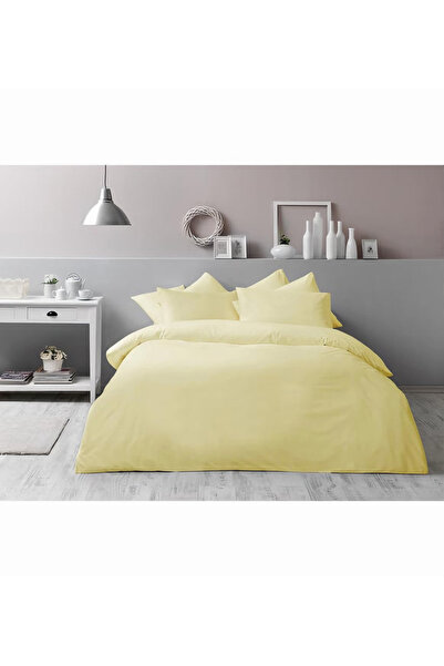Home طقم غطاء لحاف أصفر مزدوج بدون مطاط مكون من 4 قطع
