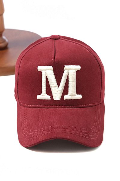 ŞapkaMania Luxury Gabardine Baseball Cap with Letter M