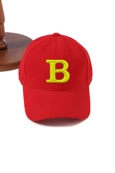 ŞapkaMania Letter B Soft Gabardine Basic Cap