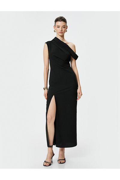 Koton Φόρεμα One Shoulder Midi Draped Slit