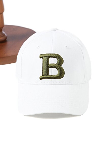 ŞapkaMania قبعة بيسبول أساسية بحرف B باللون الكاكي