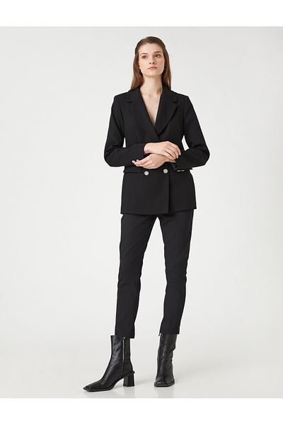 Koton Slim-Fit-Hose aus Zigarettenstoff mit geradem Bein aus Baumwolle
