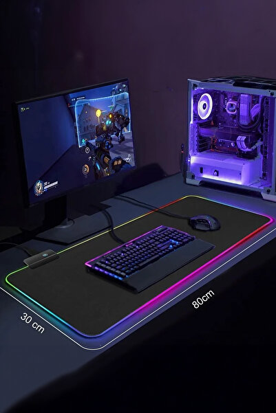 ThenTech 80X30cm Rgb Ledli Mousepad XL Boy Açılır Kapanır Işıklı Profesyonel ...