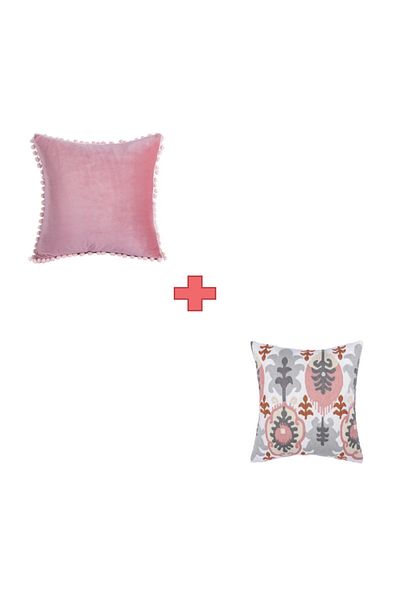 Donetella 2- Pieces Modern 45x45 Throw Pillow Cover - Decorative Covers for Cushions, Filling Not Included
