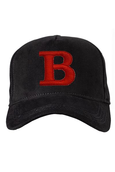 ŞapkaMania Luxury Gabardine Baseball Cap with Letter B