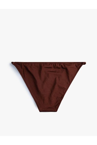 Koton Bikinihose mit Zopfmuster und Seildetail – seitlich gefüttert, Standardtaille