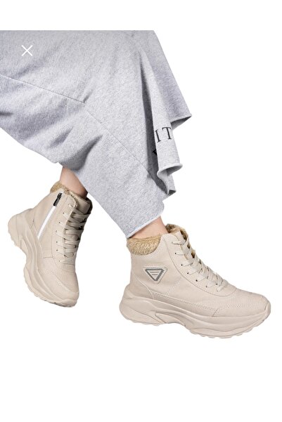 Genel Markalar Kadın Kışlık Kürklü Spor Bot - DAR KALIP 1 BEDEN BÜYÜKTERCİH E...