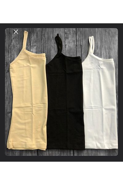 Aydoğan Women's Lycra Rope Strap Undershirt 197 - 3 Pieces