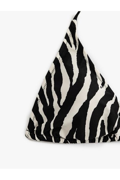 Koton Trojúhelníkový vršek bikin se vzorem Zebra