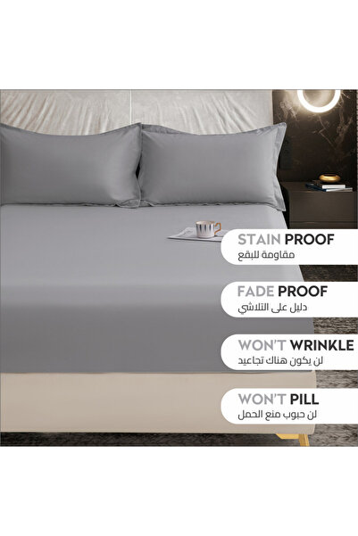 Donetella Fitted Sheet Set – 180x200 cm King Size, 1 Sheet + 2 Pillowcases, 35 cm Deep Pocket