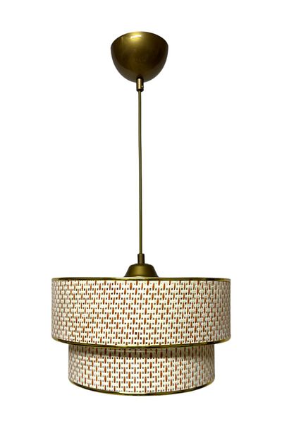 Göksu Lighting Rattan Model Tiered Pendant Lamp Chandelier Living Room Living Room Hallway Entrance Dining Room