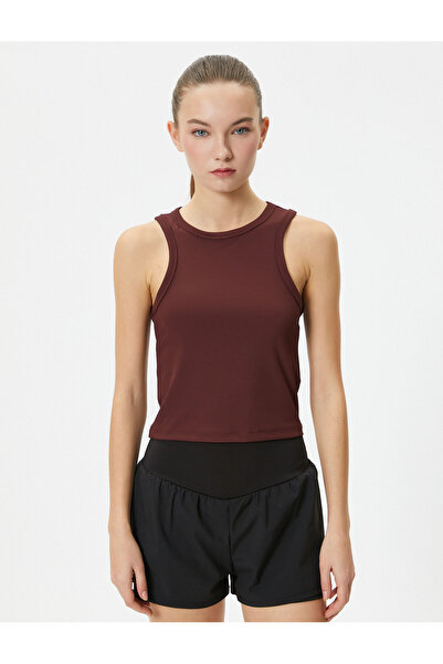 Koton Basic Sports Athlete Crew Neck Ribbed Slim Fit