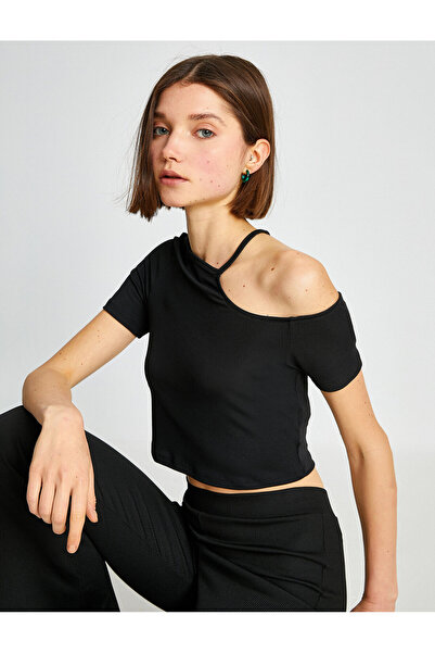 Koton Μπλουζάκι με έναν ώμο ασύμμετρο