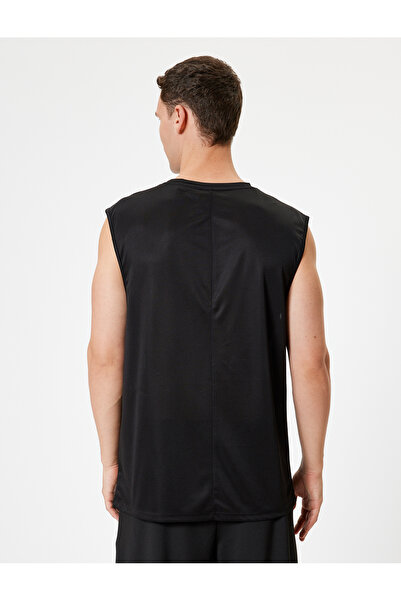 Koton Ärmelloses Sportunterhemd mit Rundhalsausschnitt und Slogan-Aufdruck