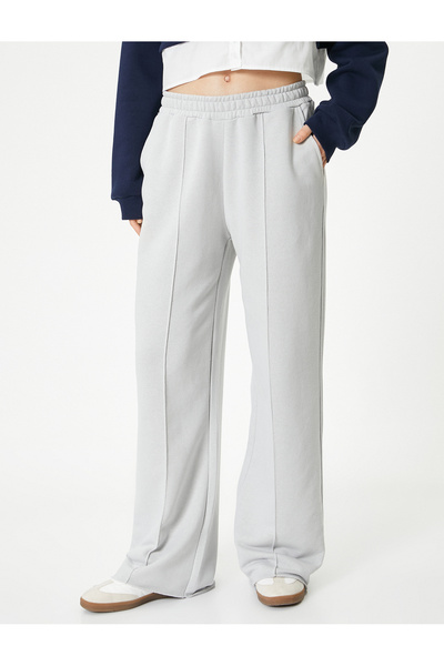 Koton Tepláky se širokými nohavicemi, žebrovaný pohodlný střih