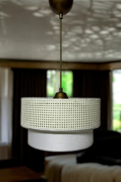 Göksu Lighting Rattan Model Katlı Sarkıt Avize Oturma Odası Salon Hol Antre Y...