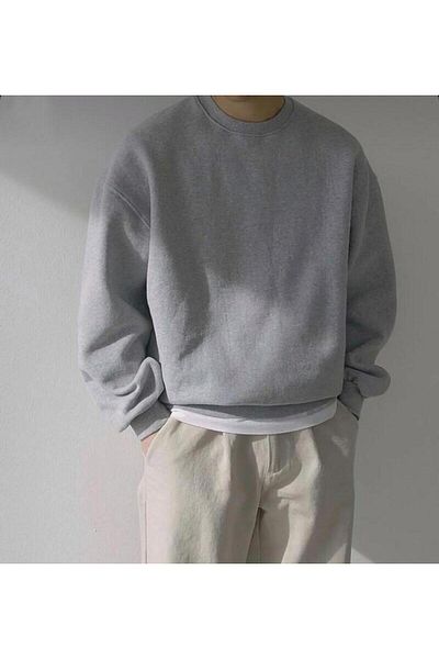 khufu Φούτερ Unisex Grey Straight Cut - Sıfıryaka Unprinted