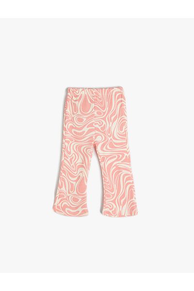 Koton Leggings aus Baumwolle mit Batikmuster und elastischem Bund