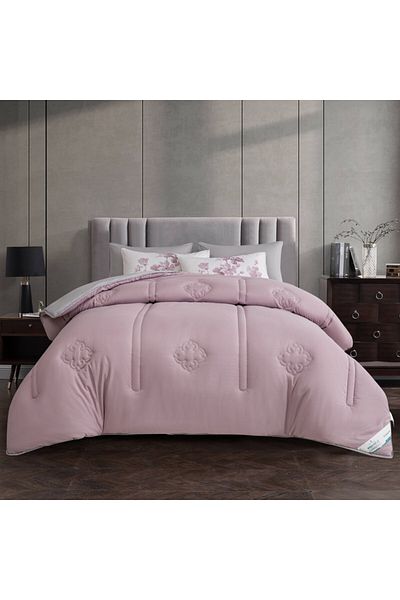 Donetella 4-Piece Comforter Set – Single Size 170x230 cm, Microfiber, Digital Quilted 350 Gsm Filling