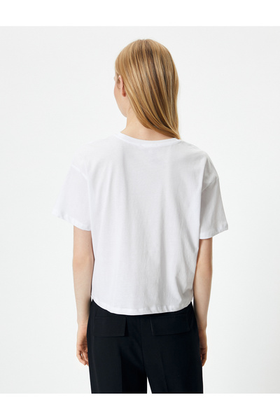 Koton Tricou cu mânecă scurtă, bumbac brodat